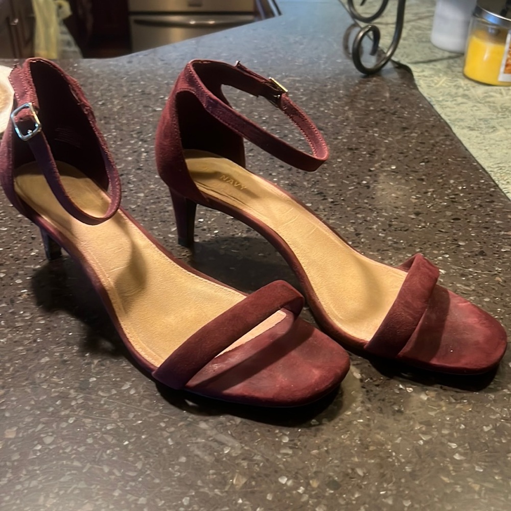Maroon colored sandals